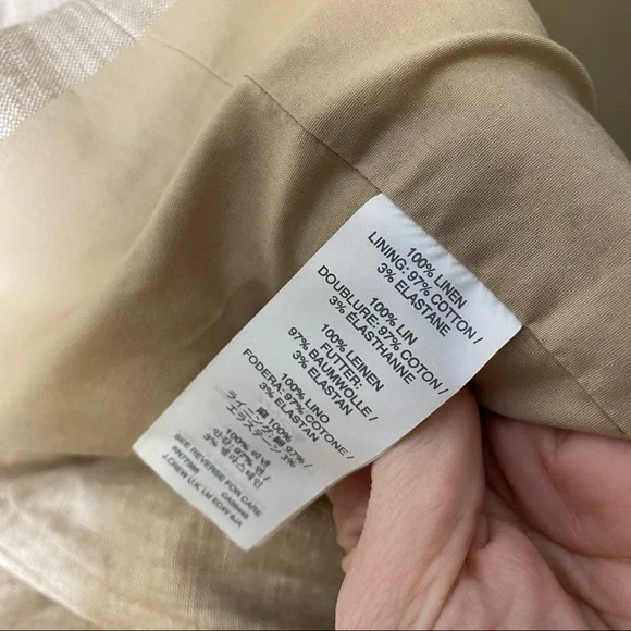 Jcrew tan linen Regent one button blazer career business workwear - Picture 6 of 6